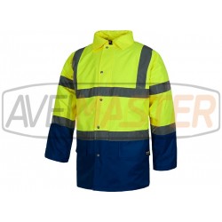 Parka s vysokou viditeľnosťou Impero. Žltá / modrá C3711 - Veľkosť L