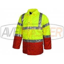 Parka vysokou viditeľnosťou Imperm.Amarelo / Red C3711 Tam M