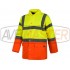Parka s vysokou viditeľnosťou polstrované žltú / oranžovú C3716 -XL