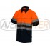 m.curta shirt Orange / modrá w / reflexnou páskou C3811 Tam 38