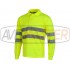 Polo m.comprida žltá w / reflexné pásky C3833 Vel XL