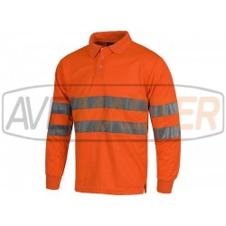 Polo m.comprida Orange w / reflexné pásky C3833 - veľkosť XXL Polo m.comprida Orange w / reflexné pásky C3833 - veľkosť XXL
