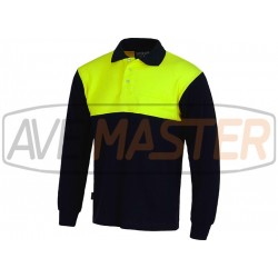 Polo s dlhým rukávom modrá / Yellow C3842 - Veľkosť L Polo s dlhým rukávom modrá / Yellow C3842 - Veľkosť L