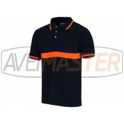 Polo krátky rukáv w / stopy kombinácia modrej / Orange C3850 - XL Polo krátky rukáv w / stopy kombinácia modrej / Orange C3850 - XL