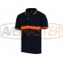 Polo s krátkym rukávom w / kombinovanej pásmo Modrá / Orange C3850 - XXL