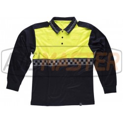 Polo m.comprida modrá / žltá w / reflexnou páskou C3856 - L Polo m.comprida modrá / žltá w / reflexnou páskou C3856 - L