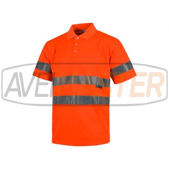 Polo krátky rukáv Orange w / reflexné pásky C3880 - veľkosť 3XL