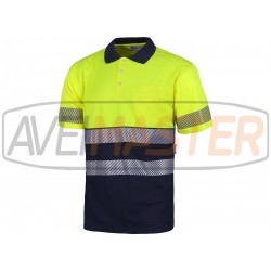 Polo krátky rukáv w / reflexné pásky 2 modrá / žltá C3890 -L Polo krátky rukáv w / reflexné pásky 2 modrá / žltá C3890 -L