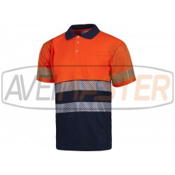 Polo krátky rukáv w / reflexné pásky 2 modrá / oranžová C3890-XXXL Polo krátky rukáv w / reflexné pásky 2 modrá / oranžová C3890-XXXL