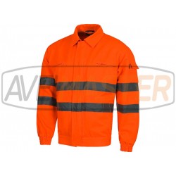 Vetrovku vysoká je viditeľnosť Orange w / golier typ galantérnym tovarom C3910 - XXL