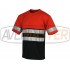 T-Shirt m.curta Black / Red w / reflexnou páskou C3940 - L