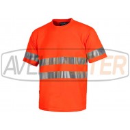 krátkym rukávom tričko Orange w / reflexné pásky C3945 - 3XL