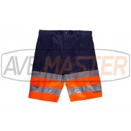 Bermuda w / reflektora Modrá / oranžová C4005 - veľkosť 44