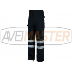 Nohavice Tmavo modrá vpravo c / 2 reflexné pásky 38 C4016 Tam
