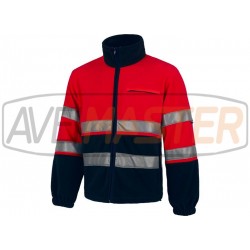 Coat Polar reflektor Červená / Modrá C4027 - veľkosť S