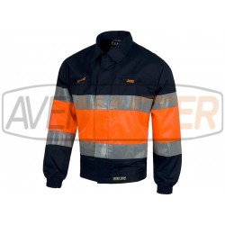 S vysokou viditeľnosťou bundy modrá / Orange C4119 - veľkosť XXL S vysokou viditeľnosťou bundy modrá / Orange C4119 - veľkosť XXL