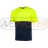 Tričko krátky rukáv hrebeň w viditeľnosti / Najvyššieho žltá / modrá C6020 -M