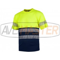 Tričko s 2 reflektora modrá / žltá C6040 - veľkosť XXL