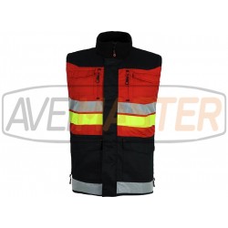 prešívaná vesta v kombinácii červená / čierna C8106-Size XL prešívaná vesta v kombinácii červená / čierna C8106-Size XL