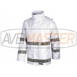Parka nepremokavé high biely golier S1008 - Veľkosť L