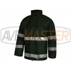 Parka vysoká vodotesnosť tmavo zelený obojok S1008 - Veľkosť L