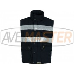 prešívaná vesta modrá w / 3 vrecká w / Reflet pásku S3207 - S prešívaná vesta modrá w / 3 vrecká w / Reflet pásku S3207 - S