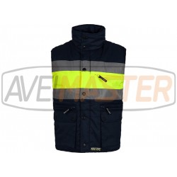 Zbierať multibolsos rukávy nastaviteľný modrý / žltý S4032 -XXL