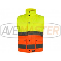 prešívaná vesta žltá / oranžová S4036 - veľkosť XXL prešívaná vesta žltá / oranžová S4036 - veľkosť XXL