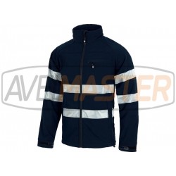 Vetrovka vetrovka modrá w / reflexnými pruhmi S9035 - veľkosť XL