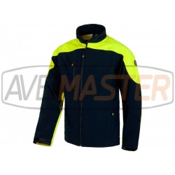 Vetrovku kabát rolák modrá / žltá S9510 - Tam 3XL