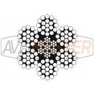 Cabo de Aco pozinkovaná 6x19 + IWRC - 4mm