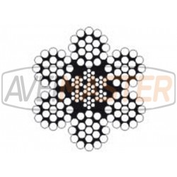 Cabo de Aco pozinkovaná 6x19 + IWRC - 4mm