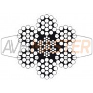 Cabo de Aco pozinkovaná 6x19 + IWRC - 6mm