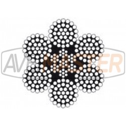 Pozinkovaný oceľový kábel 6x37 - 10 mm Pozinkovaný oceľový kábel 6x37 - 10 mm