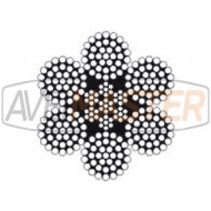 Pozinkovaný oceľový kábel 6x37 - 12 mm