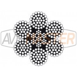 Pozinkovaný oceľový kábel 6x37 - 12 mm