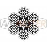 Pozinkovaný oceľový kábel 6x37 - 16 mm