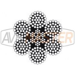 Pozinkovaný oceľový kábel 6x37 - 16 mm