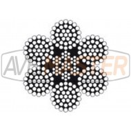 Pozinkovaný oceľový kábel 6x37 - 20 mm