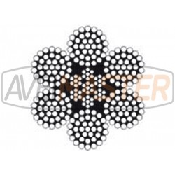 Pozinkovaný oceľový kábel 6x37 - 24 mm