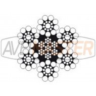 Cabo de Aco pozinkovaná 8x19 + IWRC - 10mm