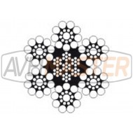 Cabo de Aco pozinkovaná 8x19 + IWRC - 12mm