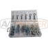 KIT plastovom púzdre 150pcs Groupilhas Assorted Type R Zinc