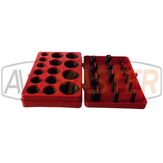 Plast box. Red Kit 386 O-krúžky NBR 407 500 palca