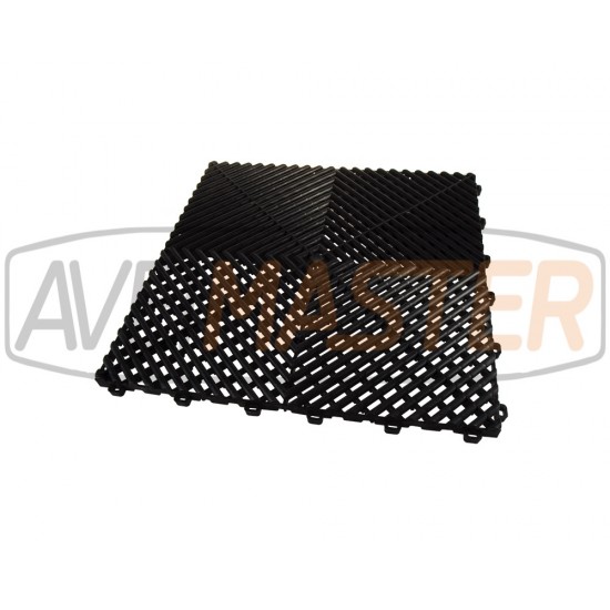 Plast podlahy dekoratívne ohňovzdorný 400x400x18mm Black