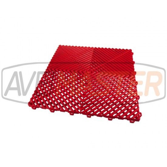 Plast podlahy dekoratívne ohňovzdorný Red 400x400x18mm