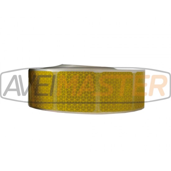 50mt Roll páska Reflexná Segmented Square VC104 Yellow