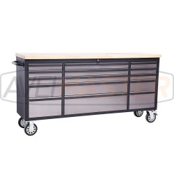 Z nerezovej ocele lavice 430 15 Tmavé zásuvky w / Mad Surface 1800x460x940