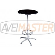 Typ barový stolík s vysokým postavenie v nerezu s / koleso - 807 400