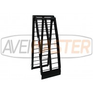 807808 Hliníková najázdová skladacia rampa čierna  2380x450mm 680kg